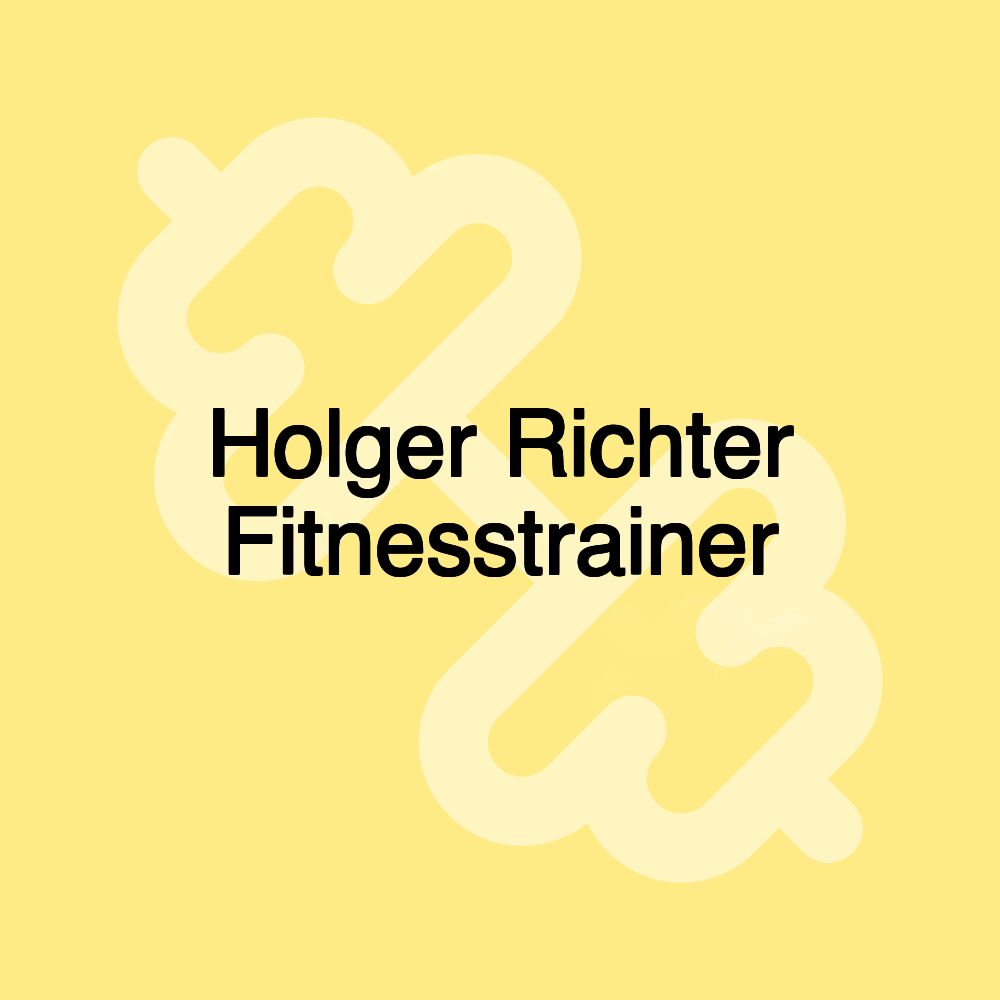 Holger Richter Fitnesstrainer