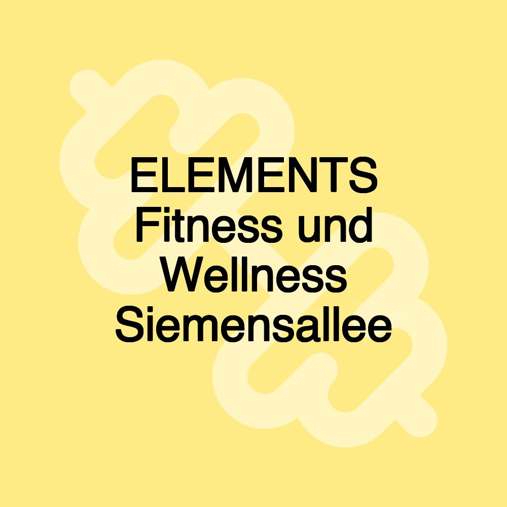 ELEMENTS Fitness und Wellness Siemensallee