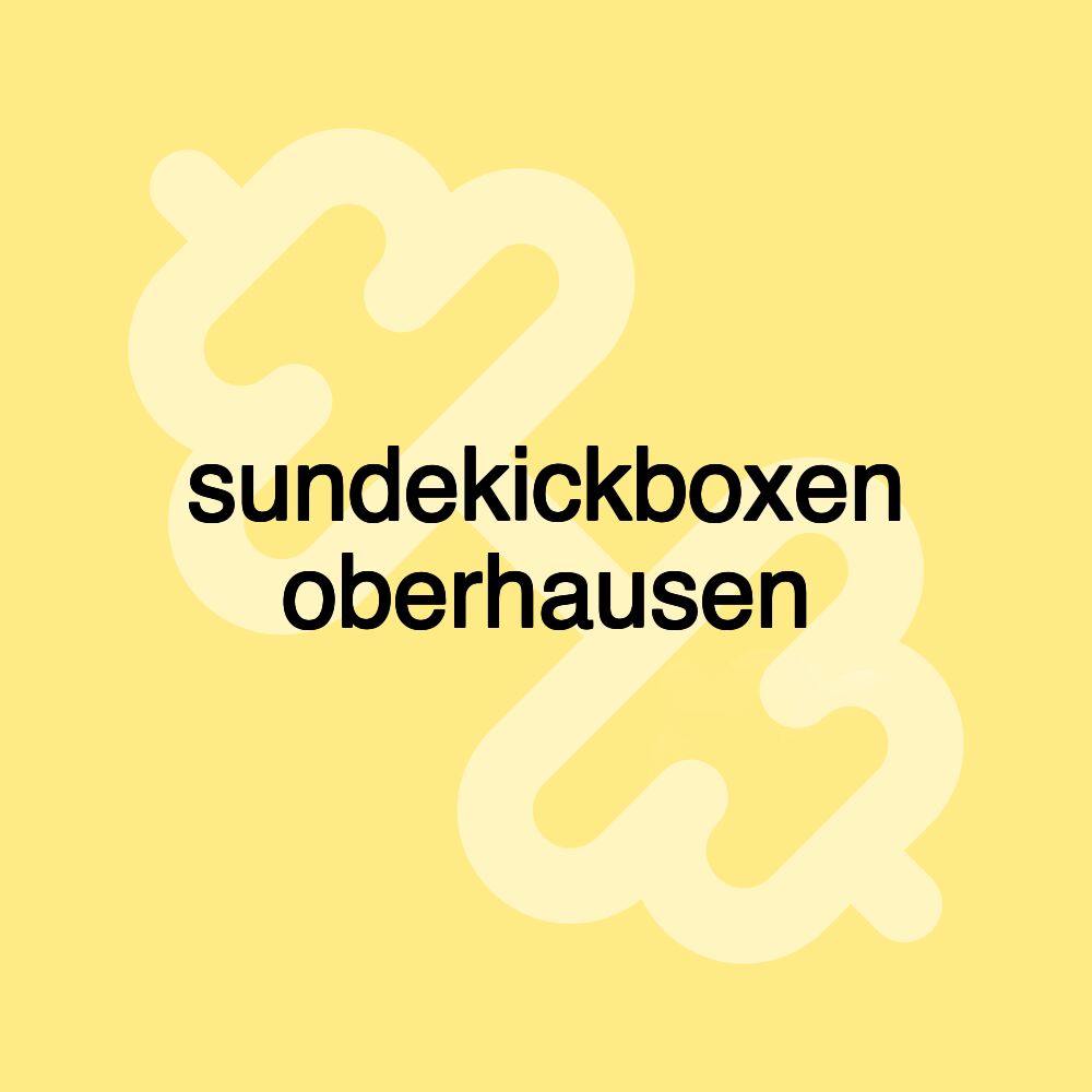 sundekickboxen oberhausen