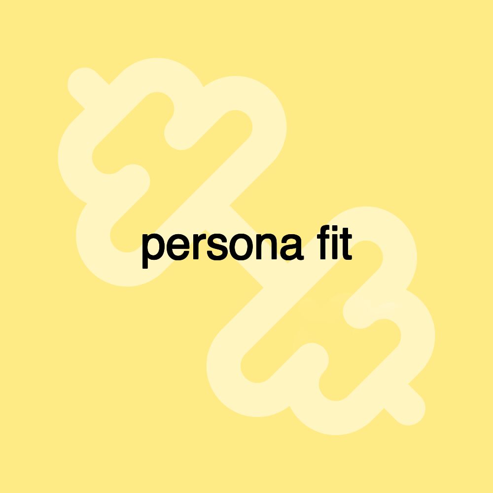 persona fit