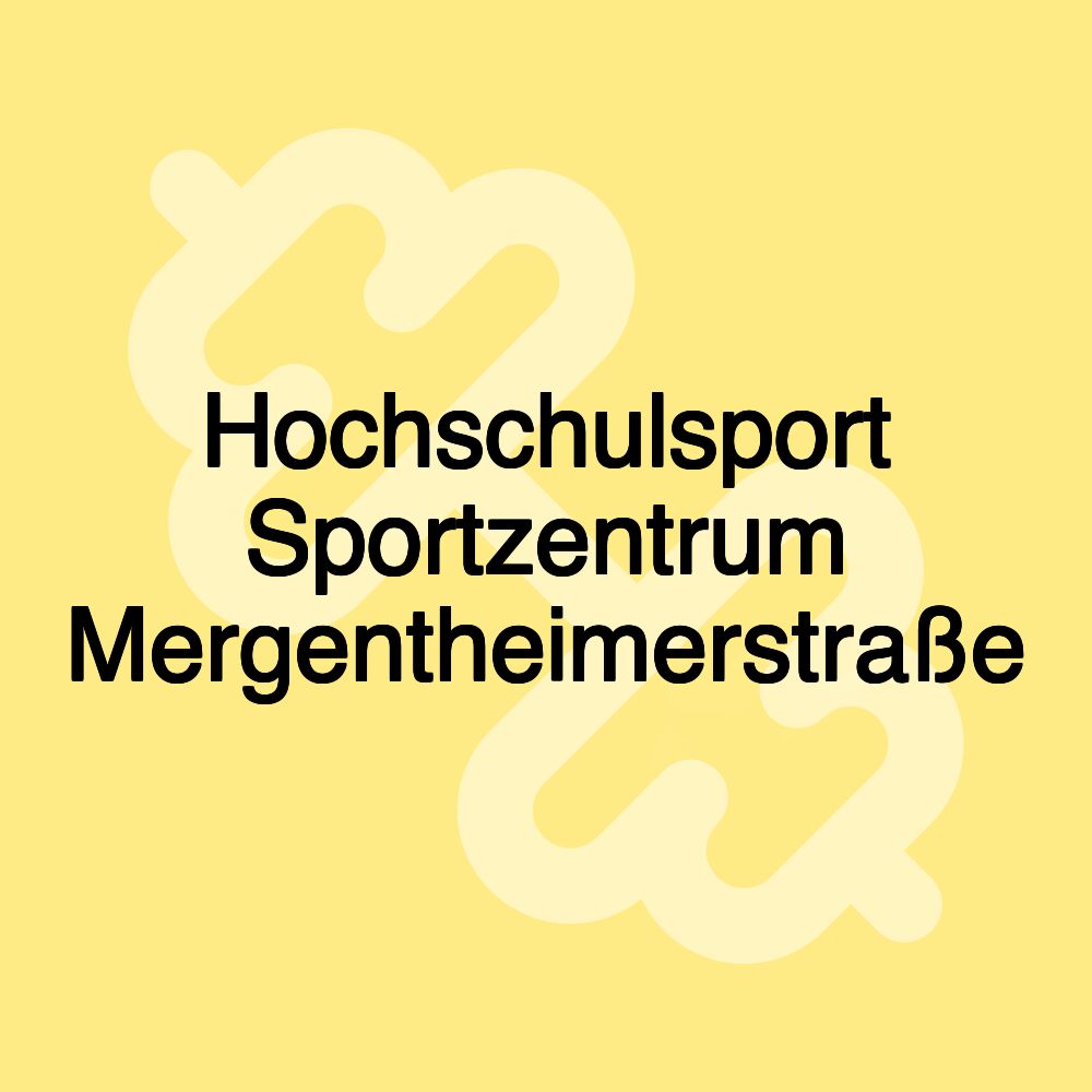 Hochschulsport Sportzentrum Mergentheimerstraße