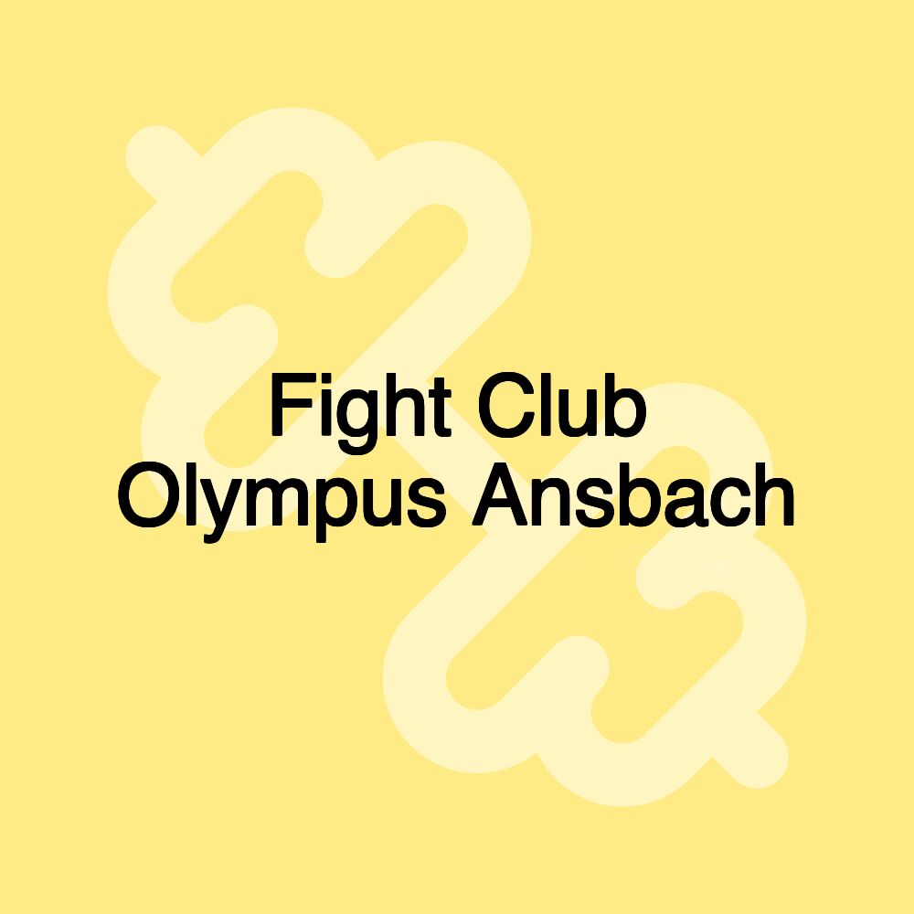 Fight Club Olympus Ansbach