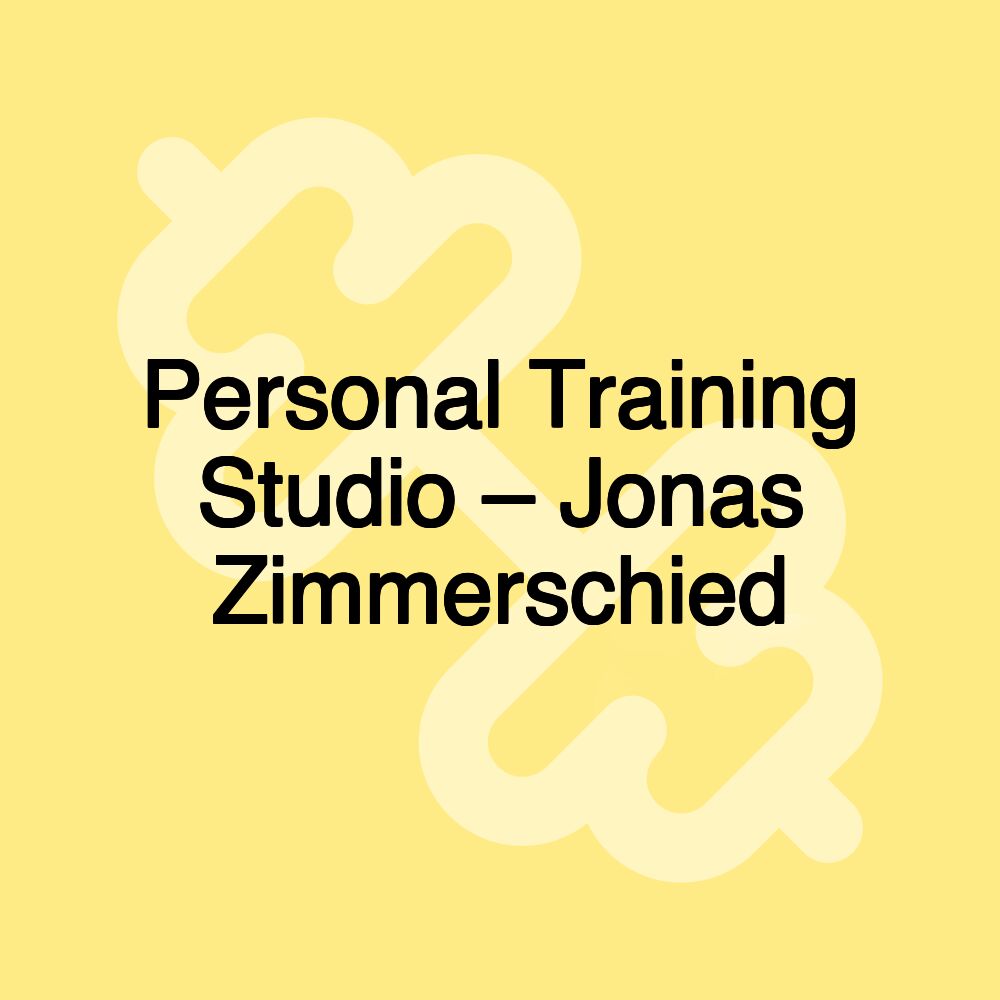 Personal Training Studio – Jonas Zimmerschied