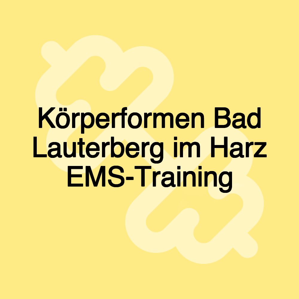 Körperformen Bad Lauterberg im Harz EMS-Training