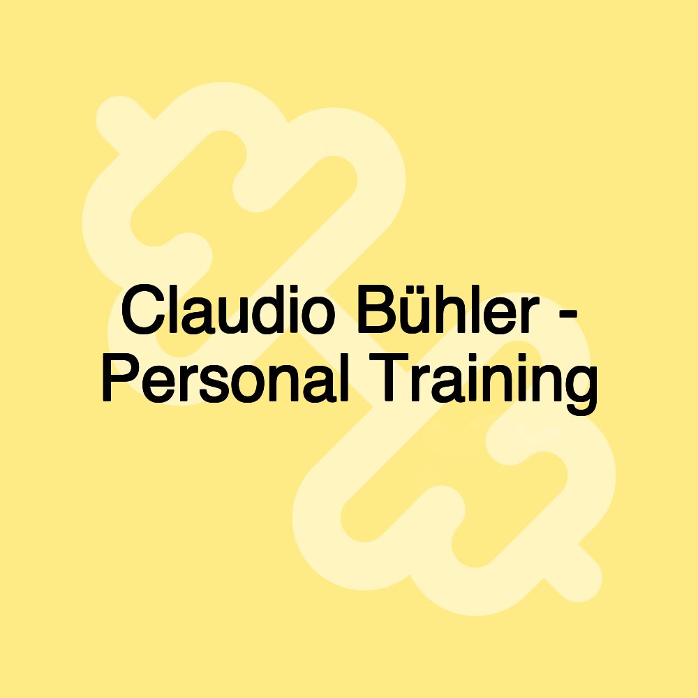 Claudio Bühler - Personal Training