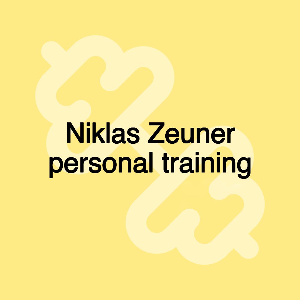 Niklas Zeuner personal training