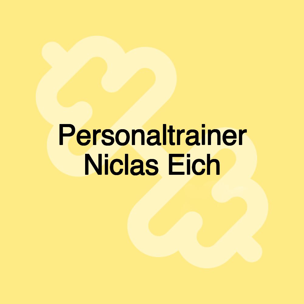 Personaltrainer Niclas Eich