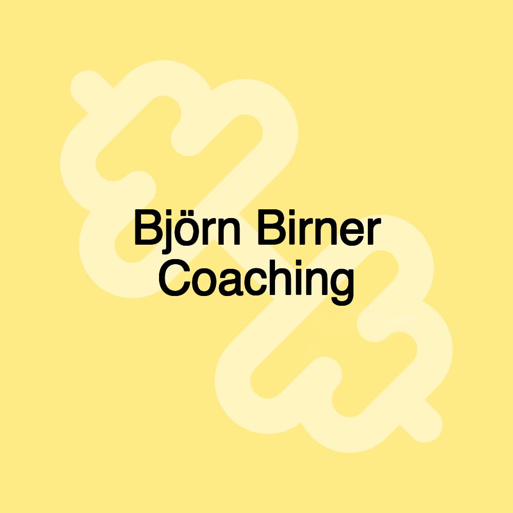 Björn Birner Coaching