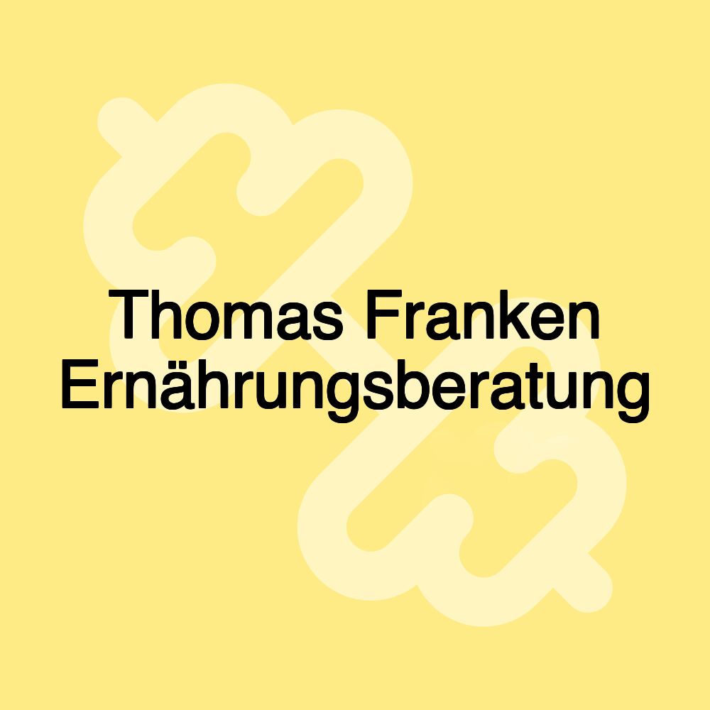 Thomas Franken Ernährungsberatung