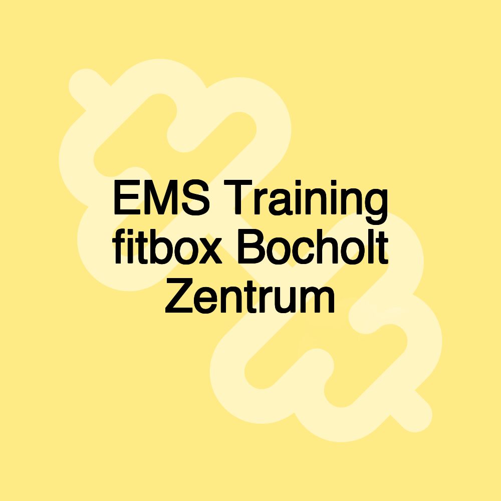 EMS Training fitbox Bocholt Zentrum