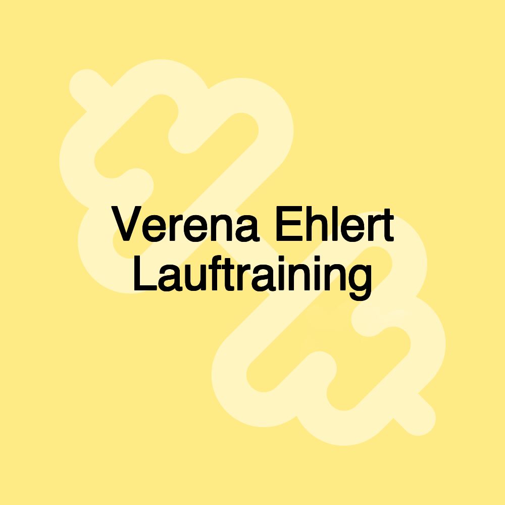 Verena Ehlert Lauftraining