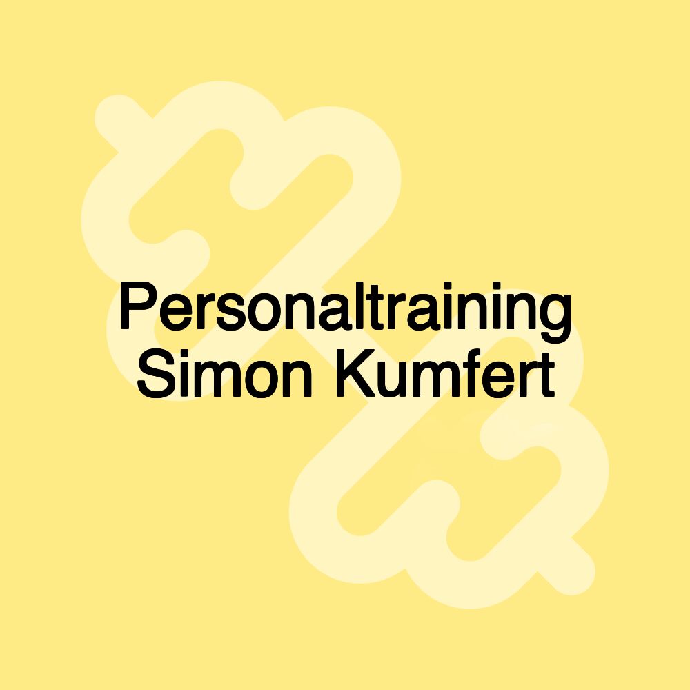 Personaltraining Simon Kumfert