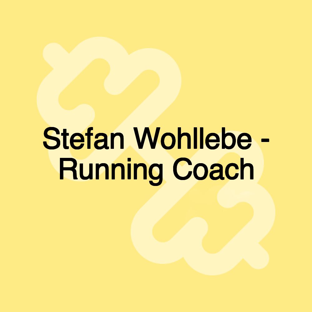 Stefan Wohllebe - Running Coach