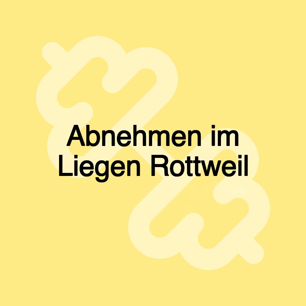 Abnehmen im Liegen Rottweil