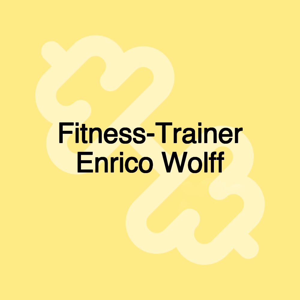 Fitness-Trainer Enrico Wolff