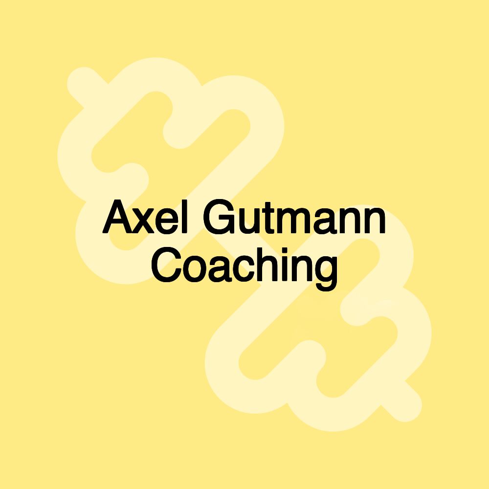 Axel Gutmann Coaching