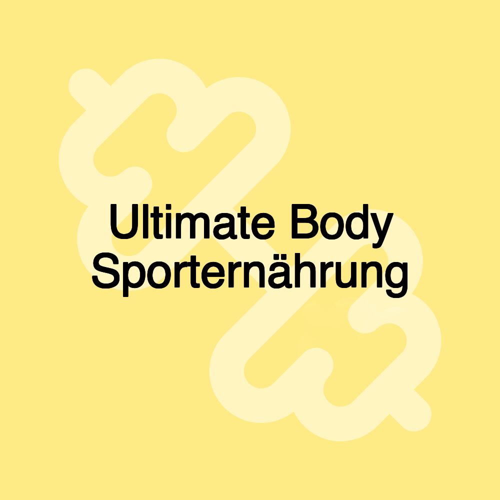 Ultimate Body Sporternährung