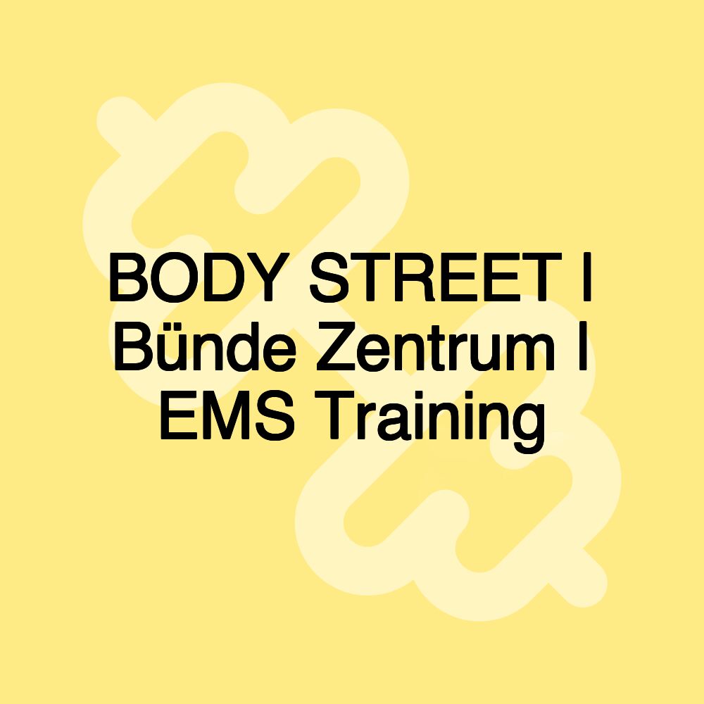 BODY STREET | Bünde Zentrum | EMS Training