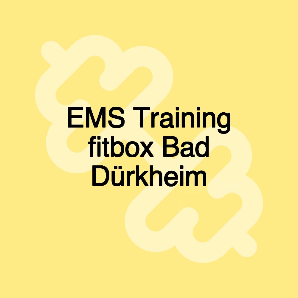 EMS Training fitbox Bad Dürkheim