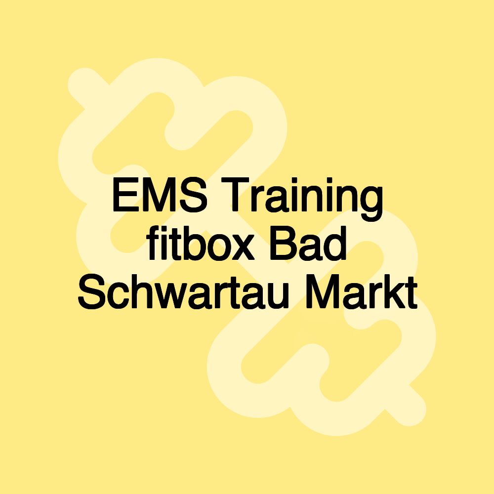 EMS Training fitbox Bad Schwartau Markt