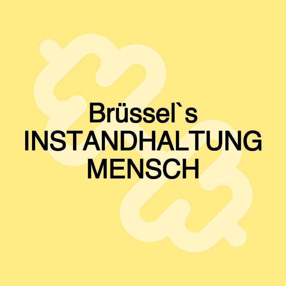 Brüssel`s INSTANDHALTUNG MENSCH