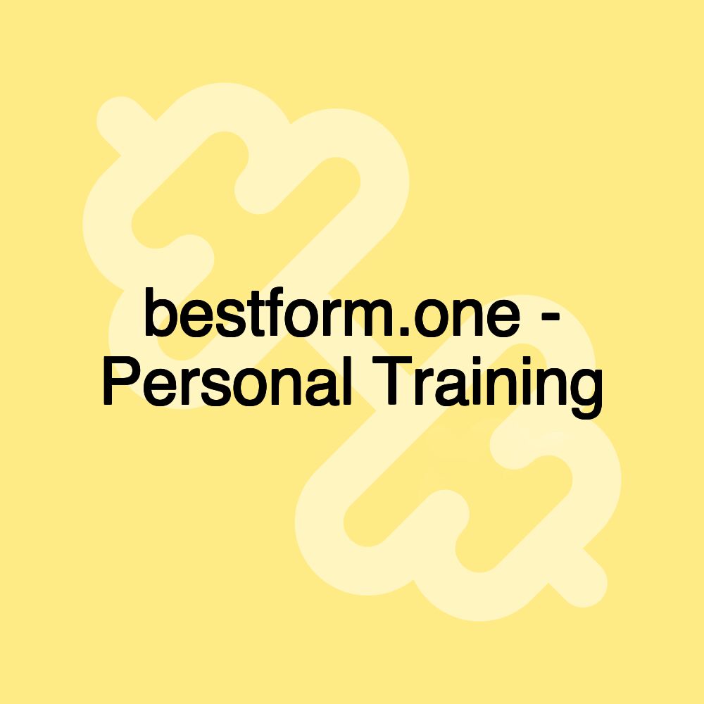 bestform.one - Personal Training