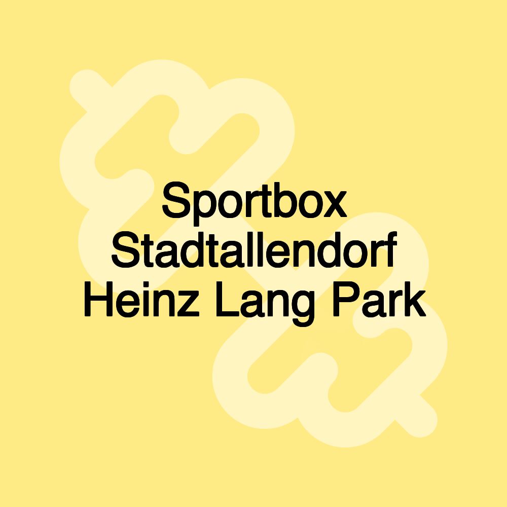 Sportbox Stadtallendorf Heinz Lang Park