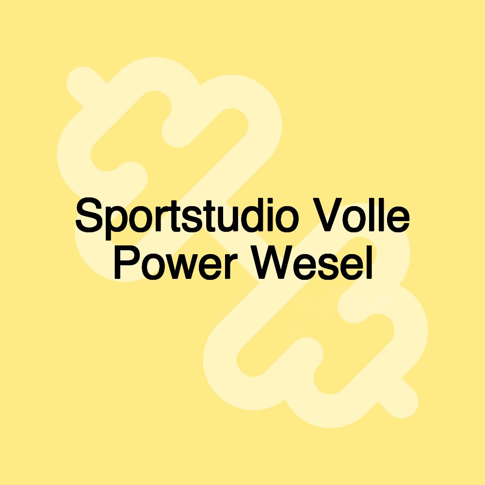 Sportstudio Volle Power Wesel