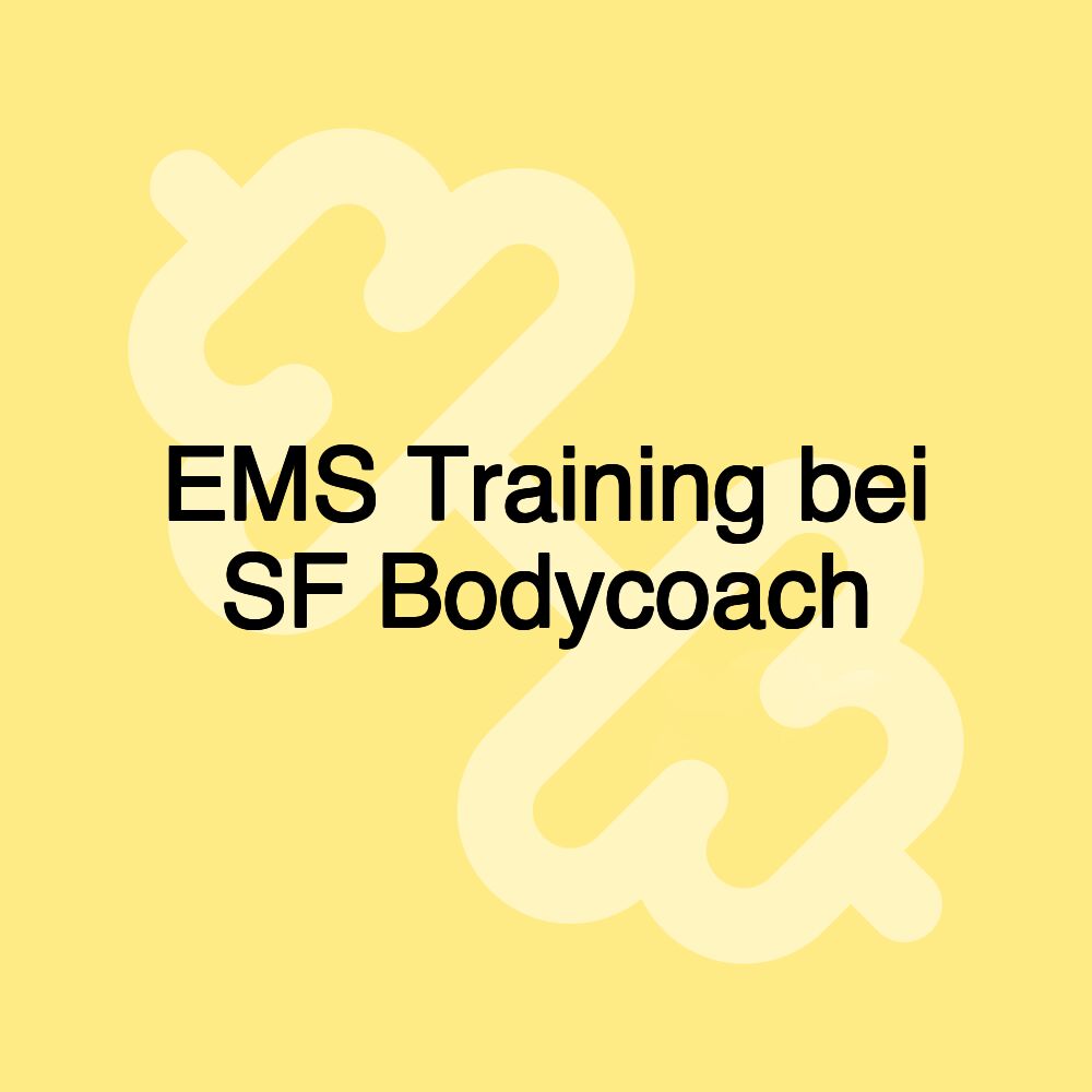 EMS Training bei SF Bodycoach