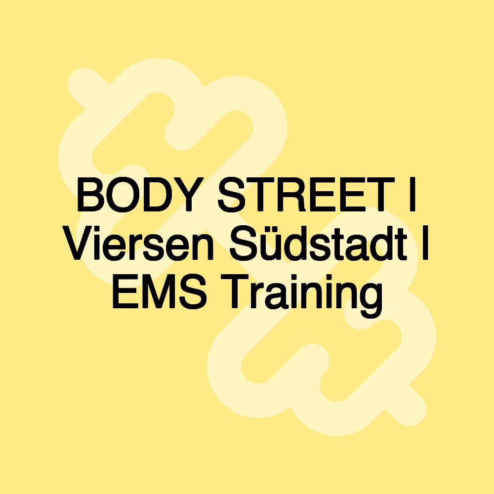 BODY STREET | Viersen Südstadt | EMS Training