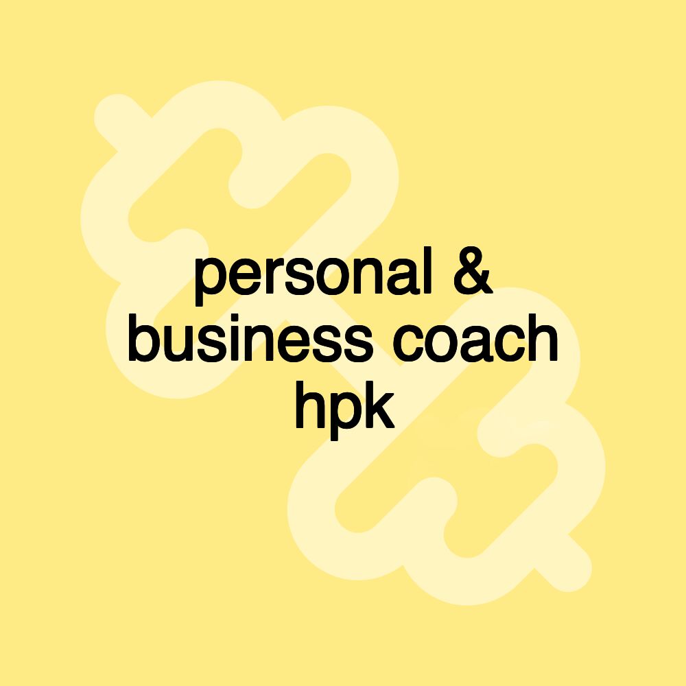 personal & business coach hpk