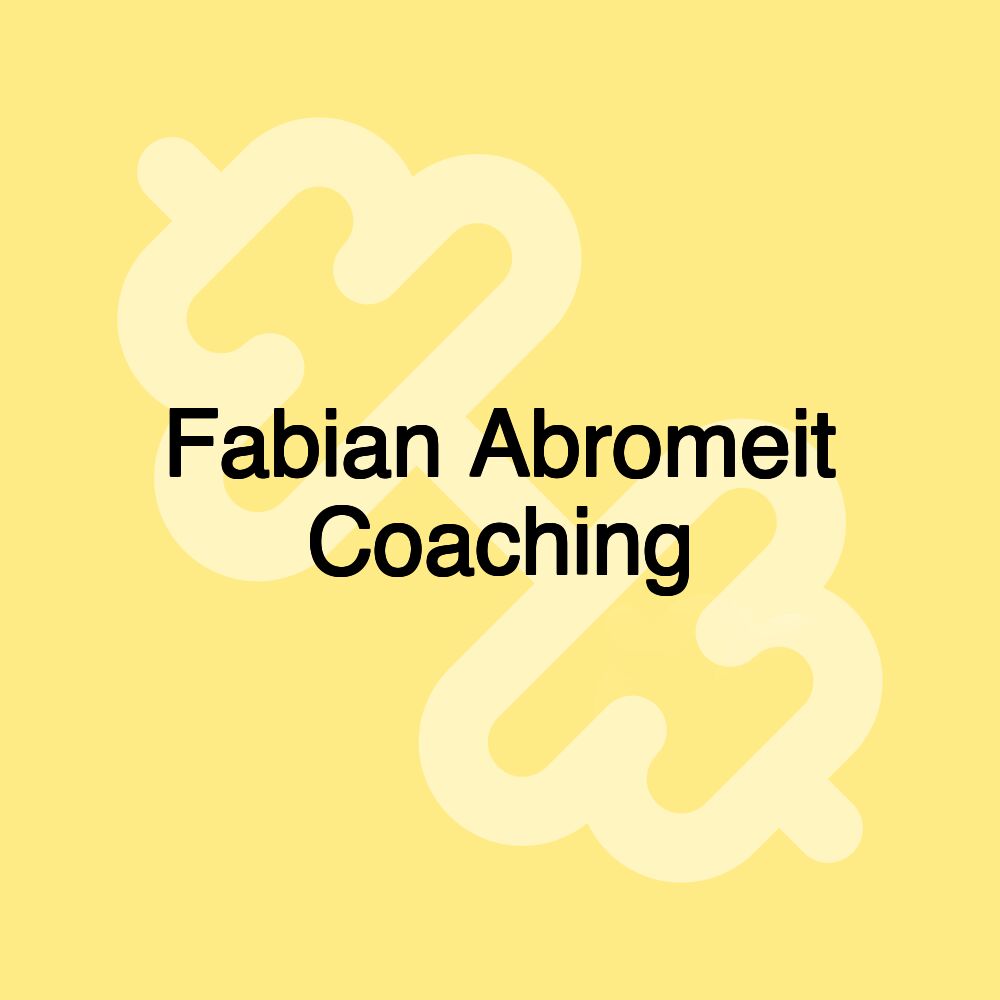 Fabian Abromeit Coaching