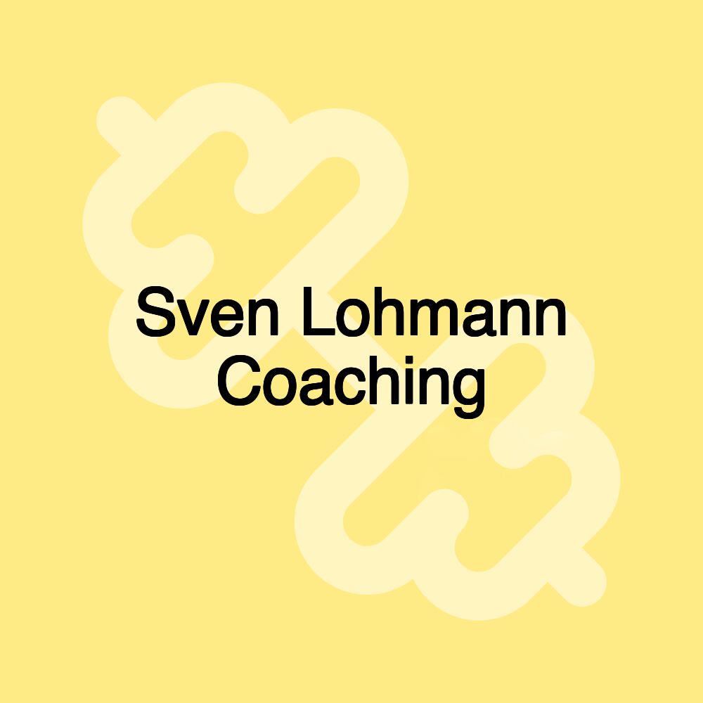 Sven Lohmann Coaching