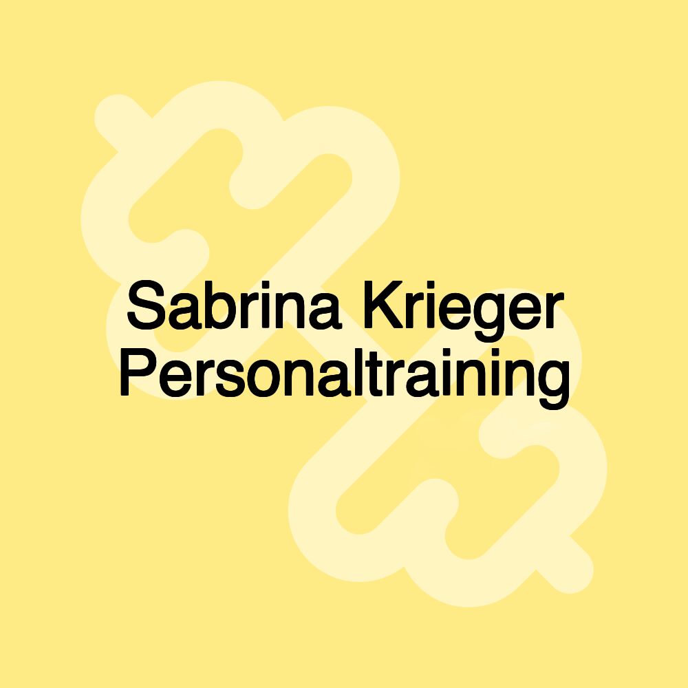 Sabrina Krieger Personaltraining