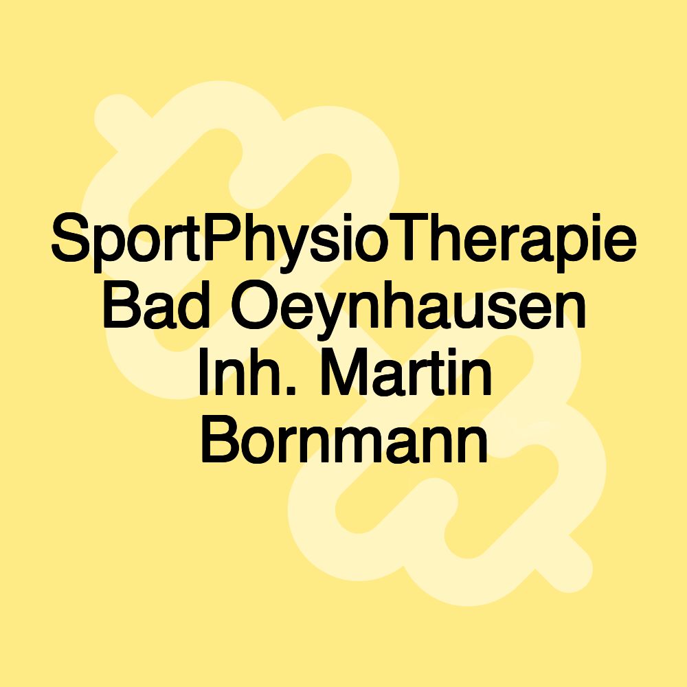 SportPhysioTherapie Bad Oeynhausen Inh. Martin Bornmann