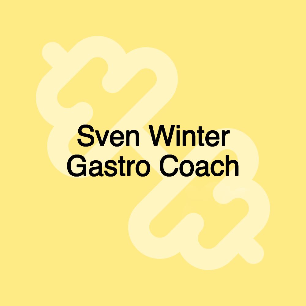 Sven Winter Gastro Coach