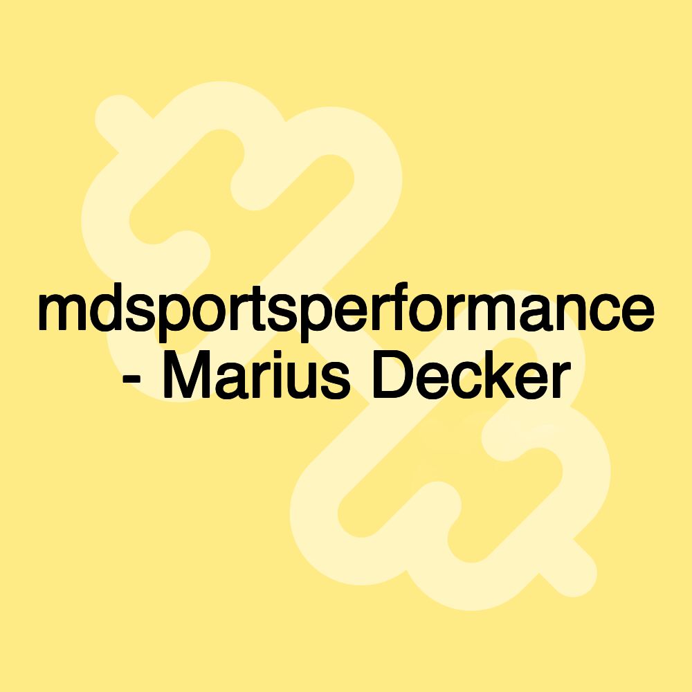 mdsportsperformance - Marius Decker