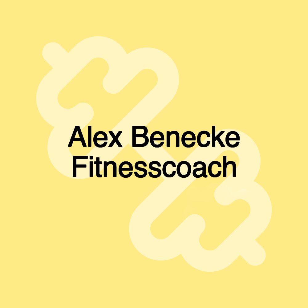 Alex Benecke Fitnesscoach