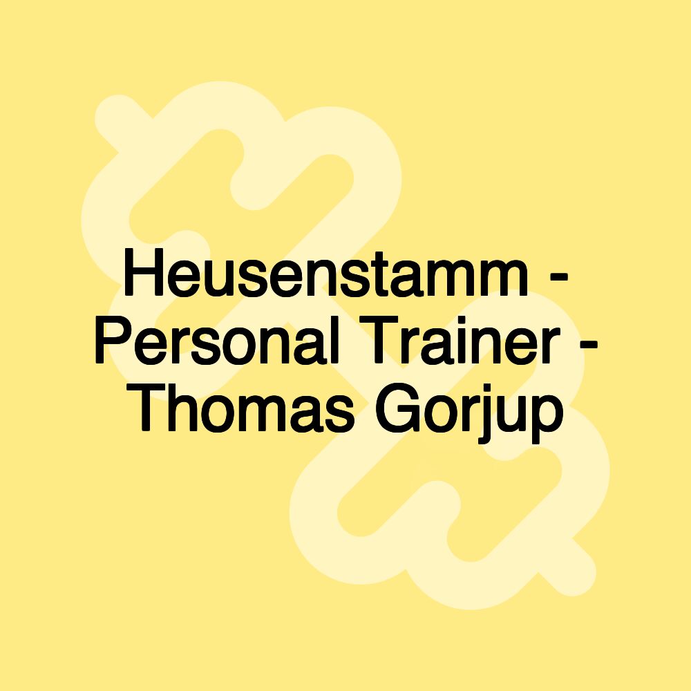 Heusenstamm - Personal Trainer - Thomas Gorjup