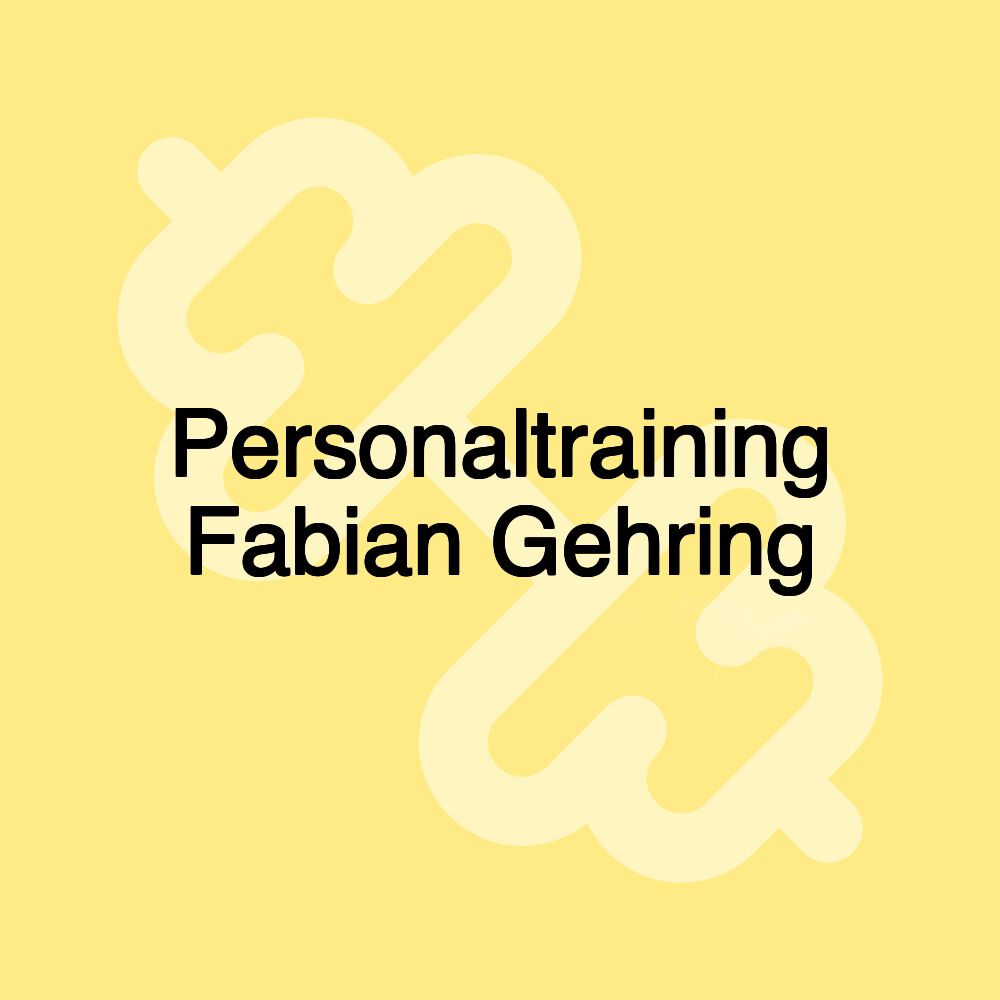 Personaltraining Fabian Gehring