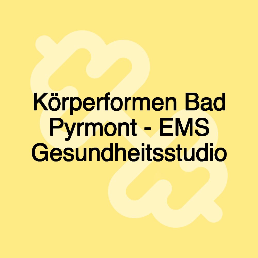 Körperformen Bad Pyrmont - EMS Gesundheitsstudio