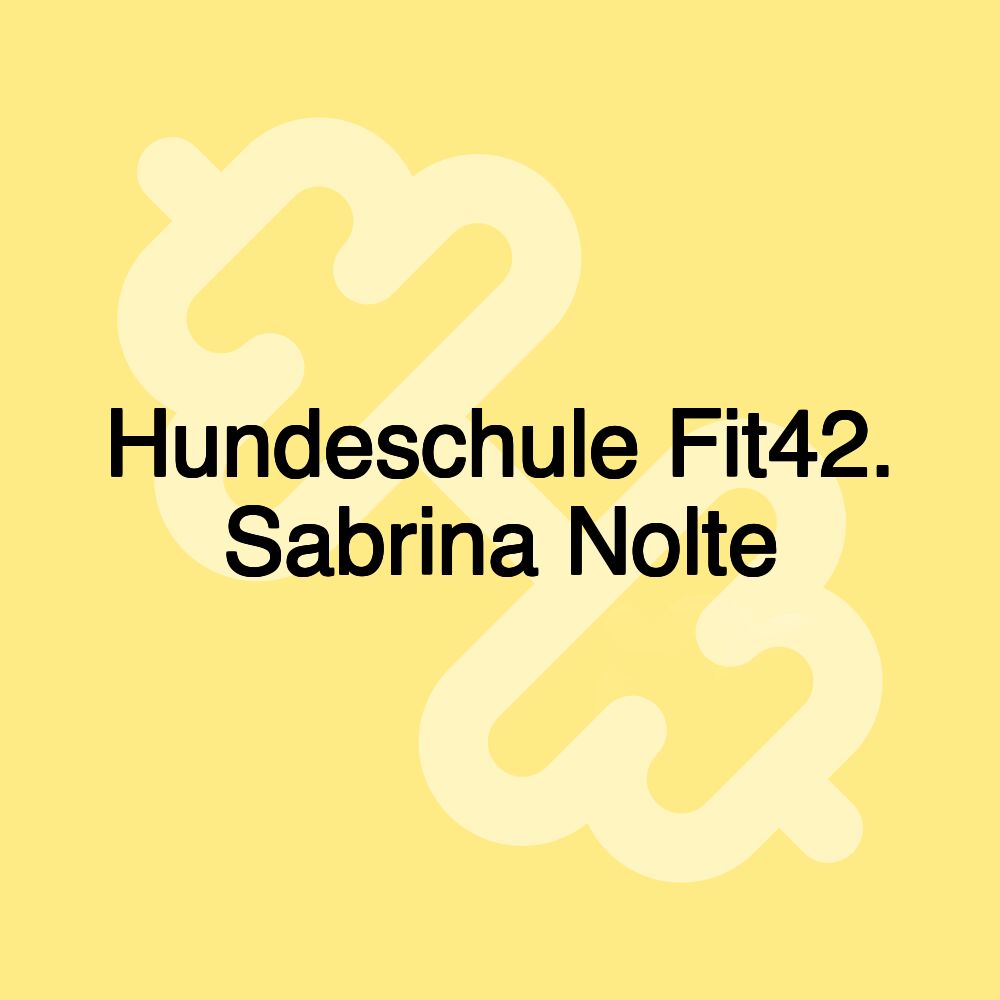 Hundeschule Fit42. Sabrina Nolte