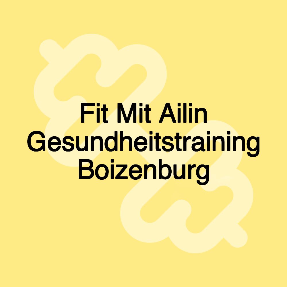 Fit Mit Ailin Gesundheitstraining Boizenburg