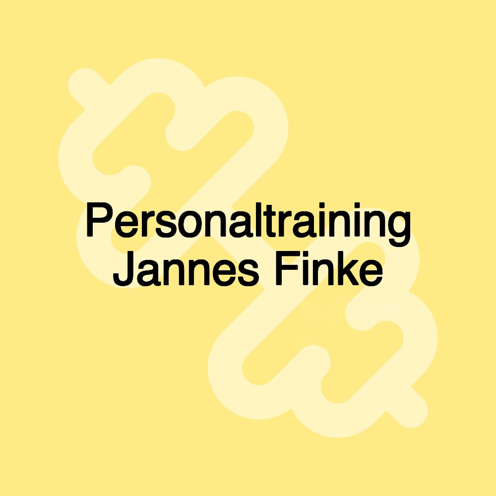 Personaltraining Jannes Finke