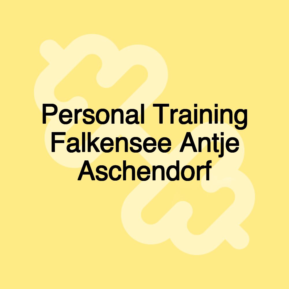 Personal Training Falkensee Antje Aschendorf