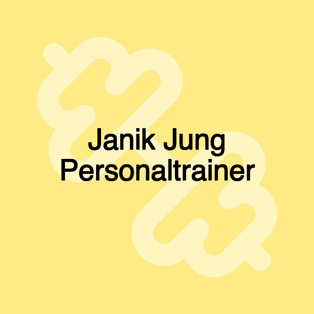 Janik Jung Personaltrainer