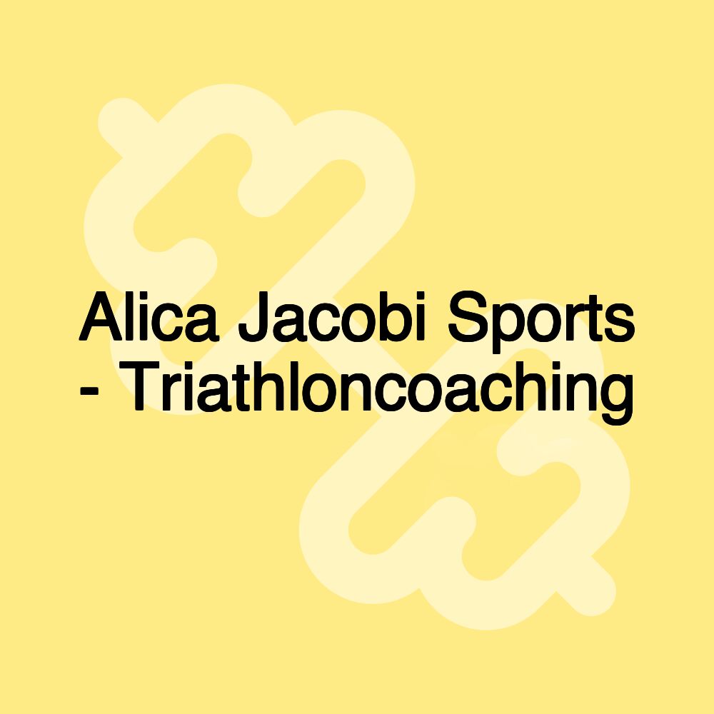 Alica Jacobi Sports - Triathloncoaching