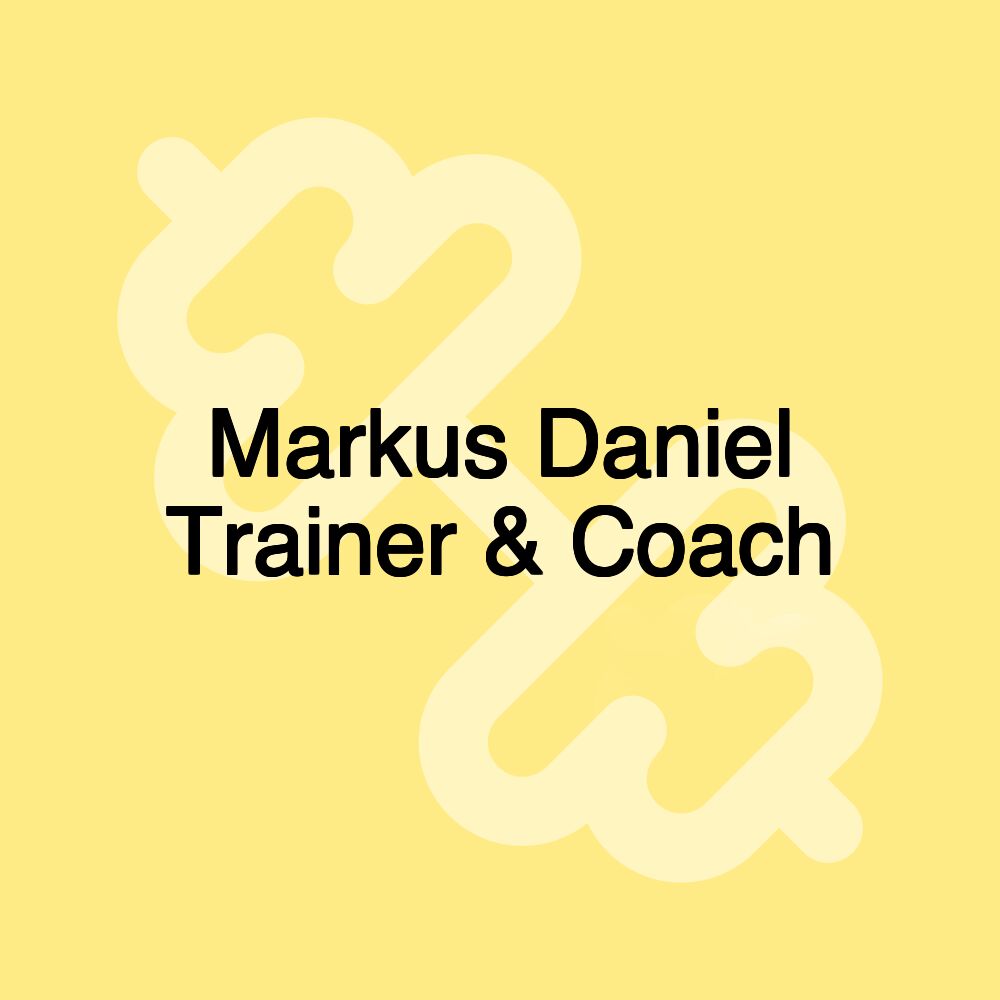 Markus Daniel Trainer & Coach