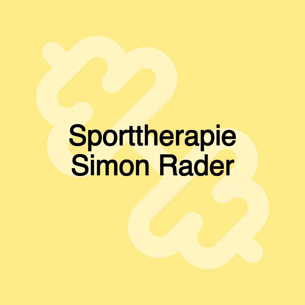 Sporttherapie Simon Rader