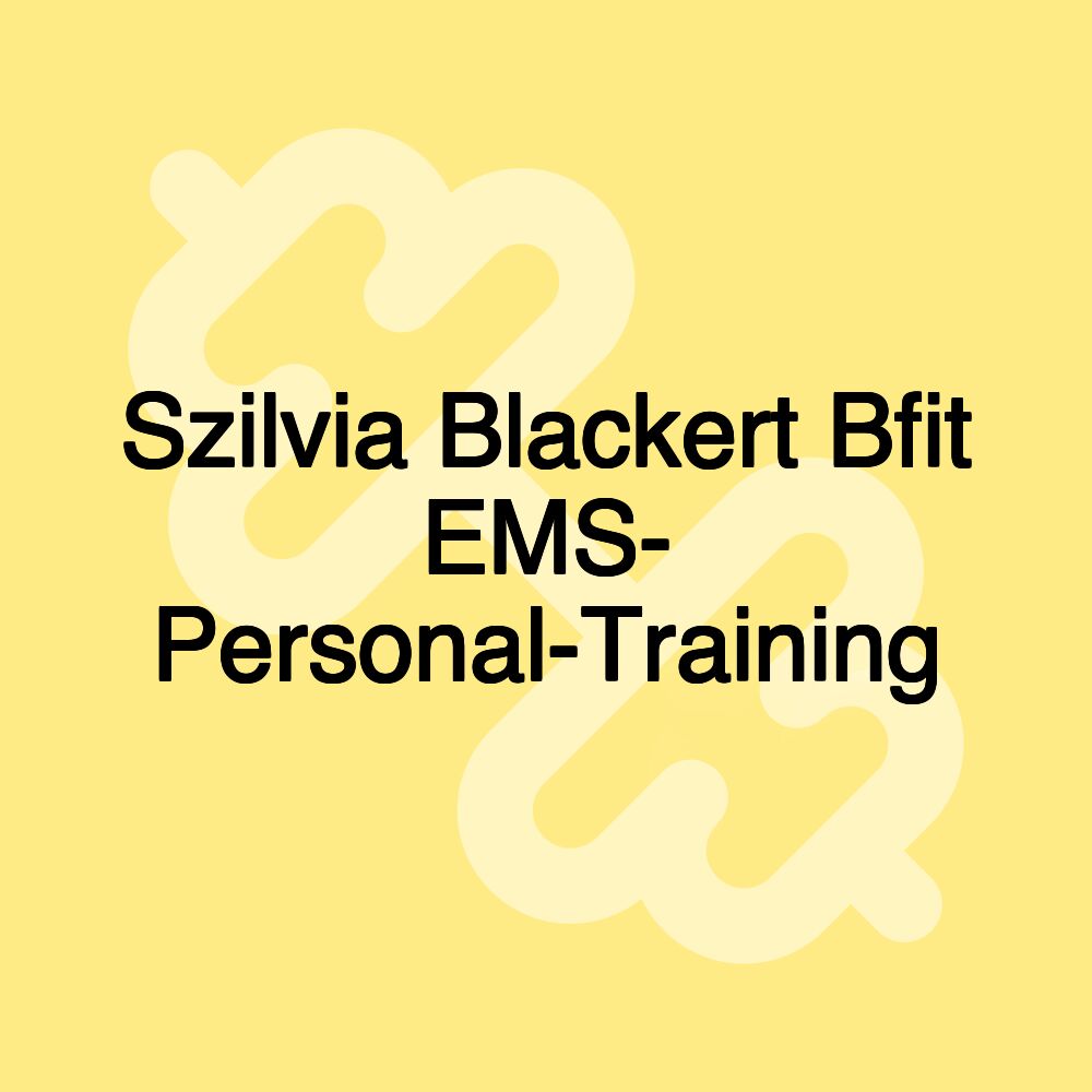 Szilvia Blackert Bfit EMS- Personal-Training